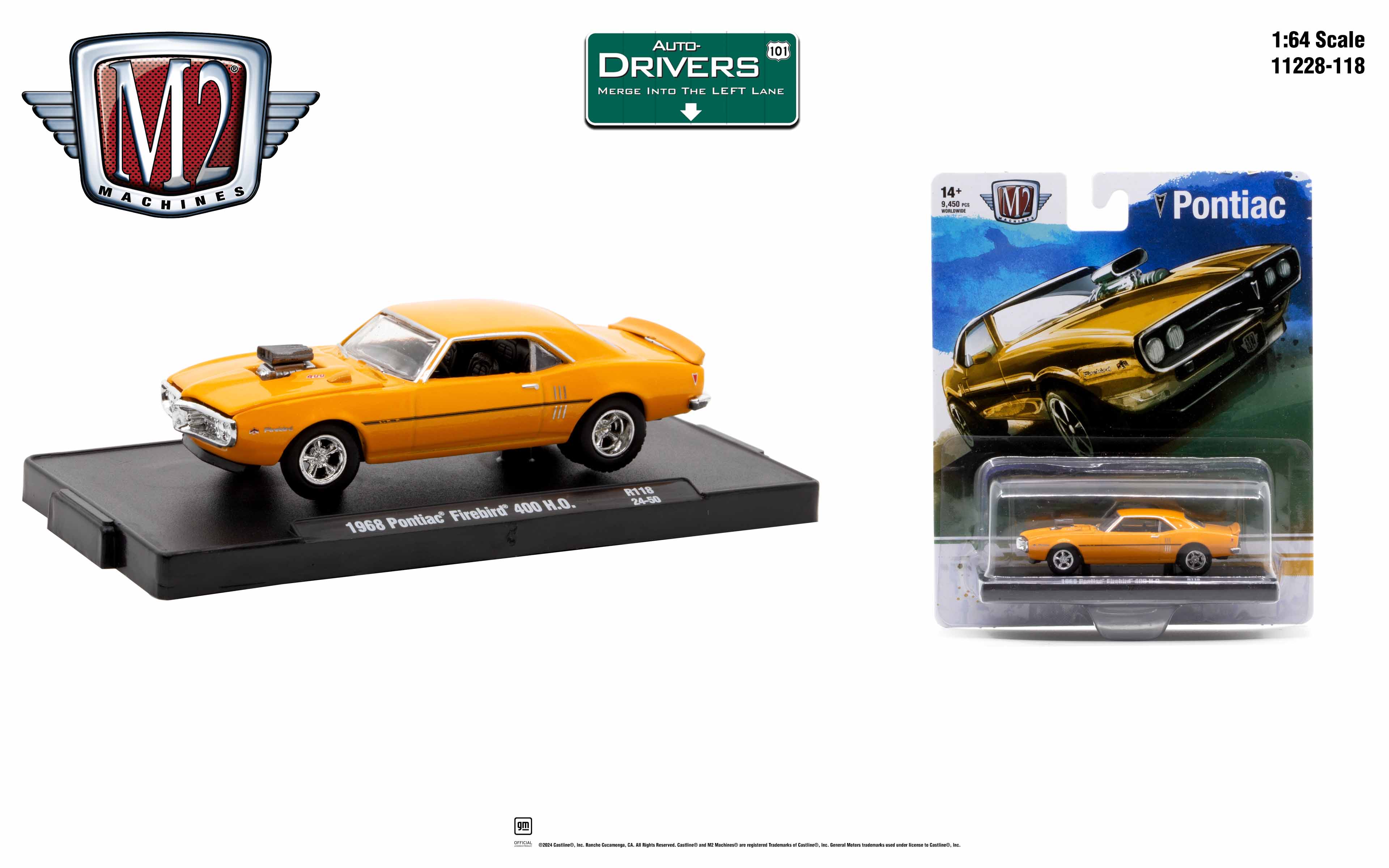 M2 Machines Auto-Drivers 1:64 R118 1968 Pontiac Firebird 400 H.D.